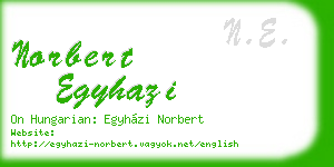norbert egyhazi business card